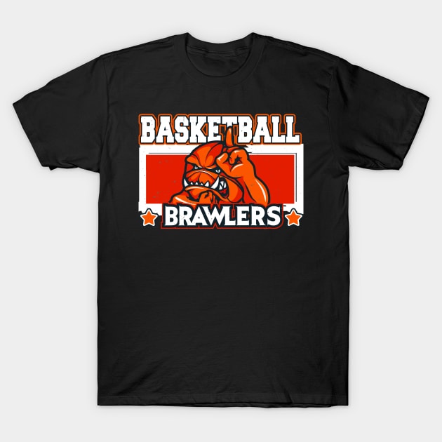 Basketball Brawlers Sports Bball Mascot Team T-Shirt by Foxxy Merch